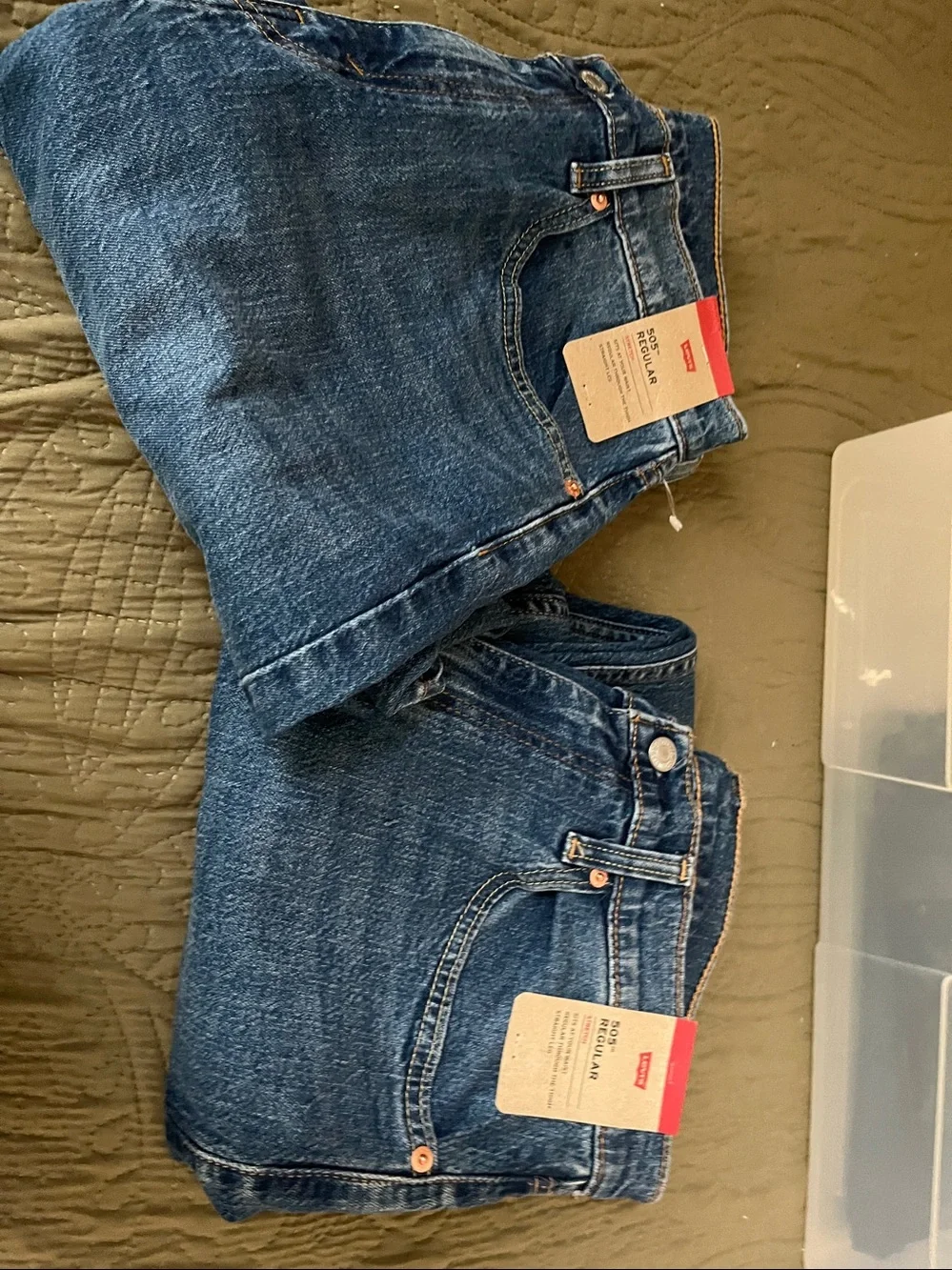 NEW LEVIS 505 Classic Straight Fit Men's Jeans - Blue